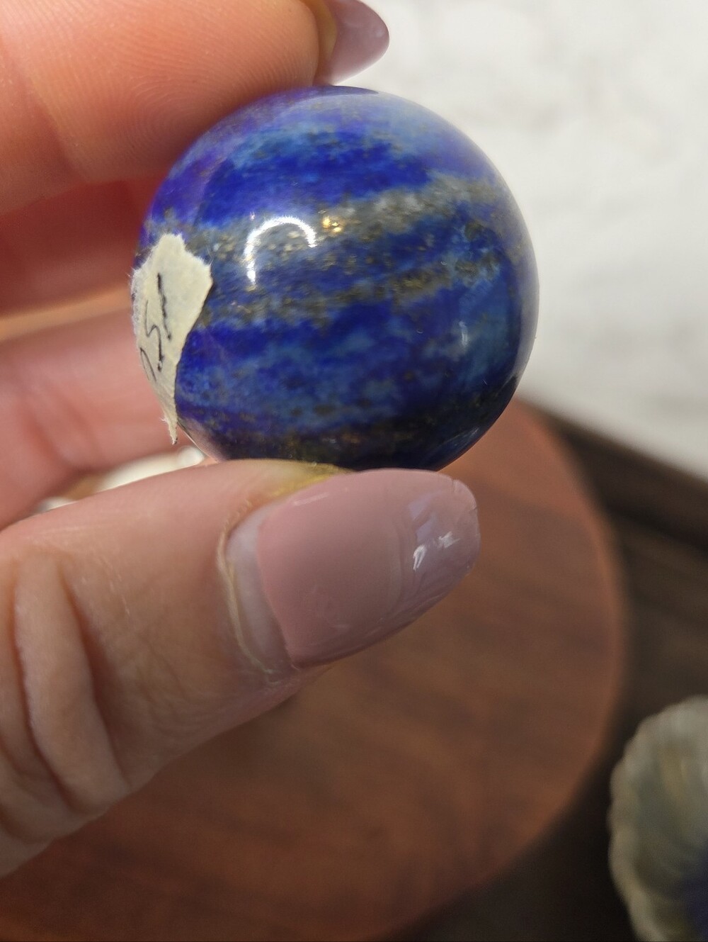 Lapis Lazuli With Pyrite Sphere 1.5 In ( Communication) C - Picture 4 of 4